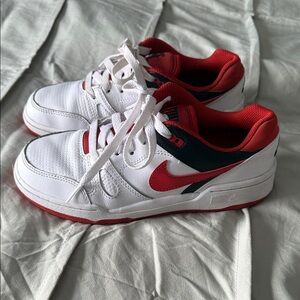 Nike Force Kids Sneakers White Red Black